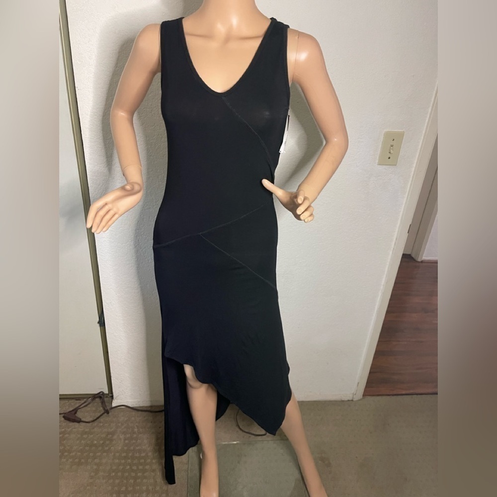 🖤 Go Couture Asymmetrical Hem Sleeveless Midi Dress | Large | NWT - Picture 6 of 6
